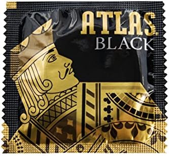 Atlas Black Lubricated Condom 100 Pack