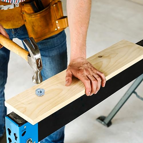 Jeboler Einschlagmuttern M5 X 8MM 50 Stk, Schlagmuttern Kohlenstoffstahl mit 4 Einschlagspitzen für Holz Kunststoff (DIN 6930 / ISO 6930g)