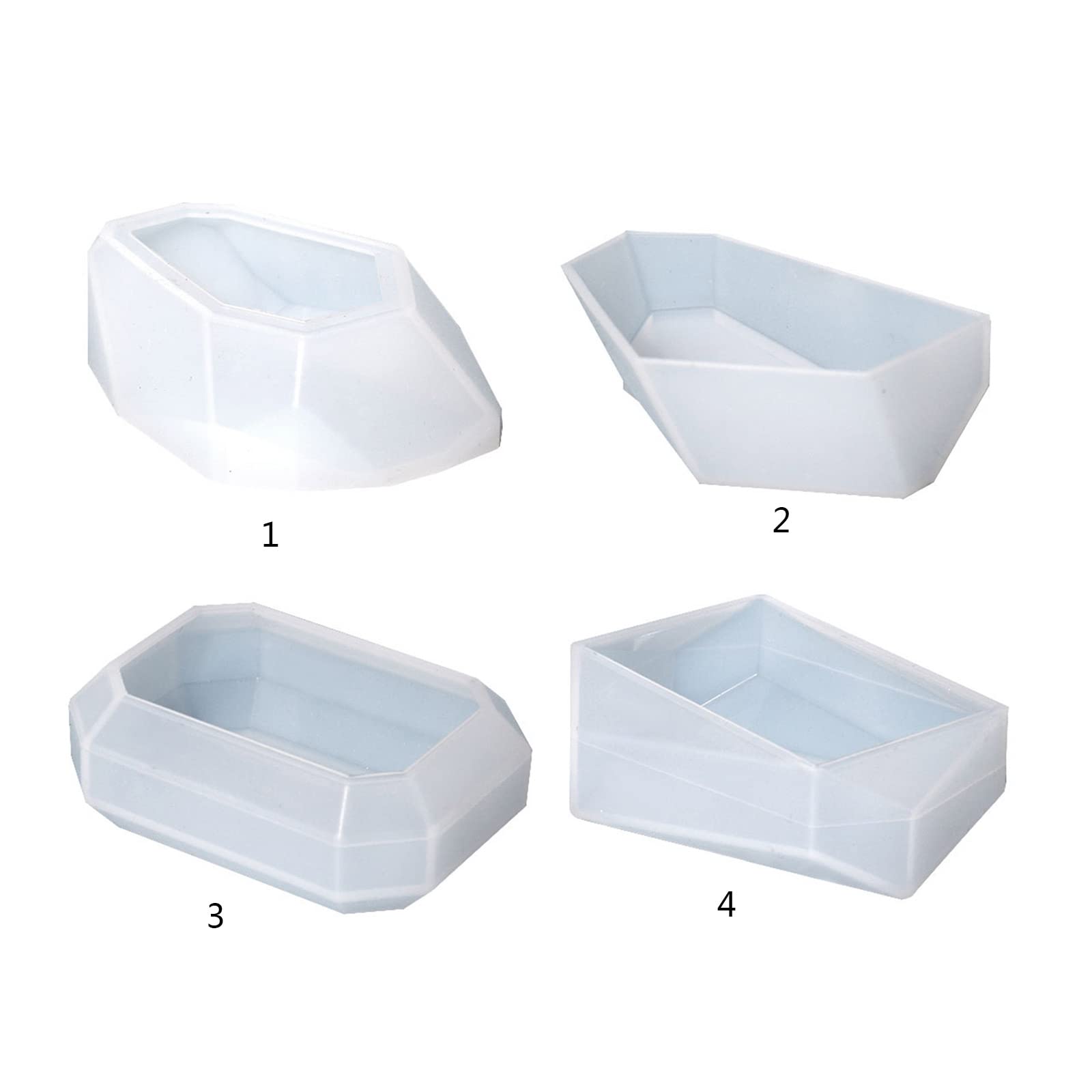 Forma de piedras preciosas, molde de resina epoxi de cristal de silicona para flores, conservación, resina sintética, piedra artificial, jabón, fabricación de velas, moldes de vela de silicona para