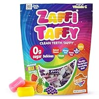 Zaffi Taffy Sugar Free Candy - Dye Free, Keto & Diabetic-Friendly, Dentist-Approved Treats for Kids (Natural Fruit Flavor, 3 oz)