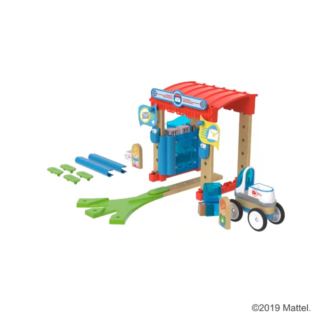 Fisher-Price Wonder Makers Ufficio Postale – Set Costruzioni Con Binari E 35+ Pezzi, Per Bambini 3+ Anni (GFJ14)