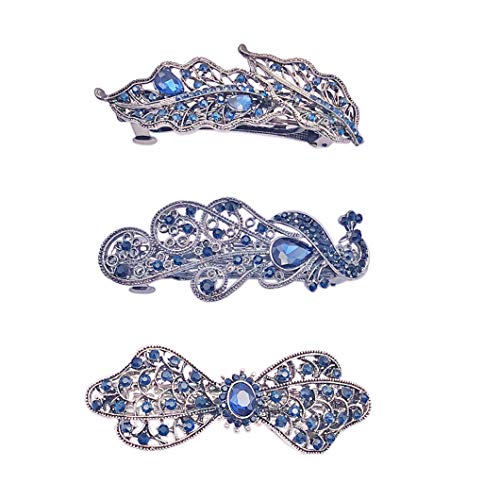 Messen 4 Pack Hair Clip Barrette Bridal Jewelry Accessory for Women Girls