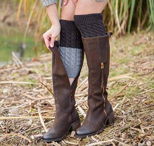 Kaariss Womens Short Boots Socks Crochet Knitted Boot Cuffs Leg Warmers Socks (4 Pairs-Style D) #TOP3