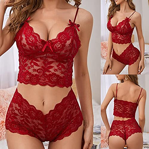 Sexy Dessous für Damen, hohe Taille, sexy Unterwäsche, sexy Dessous, Babydoll-Spitze, Pyjama, Spitzen-Slip, Babydoll, erotischer BH – Bild 2