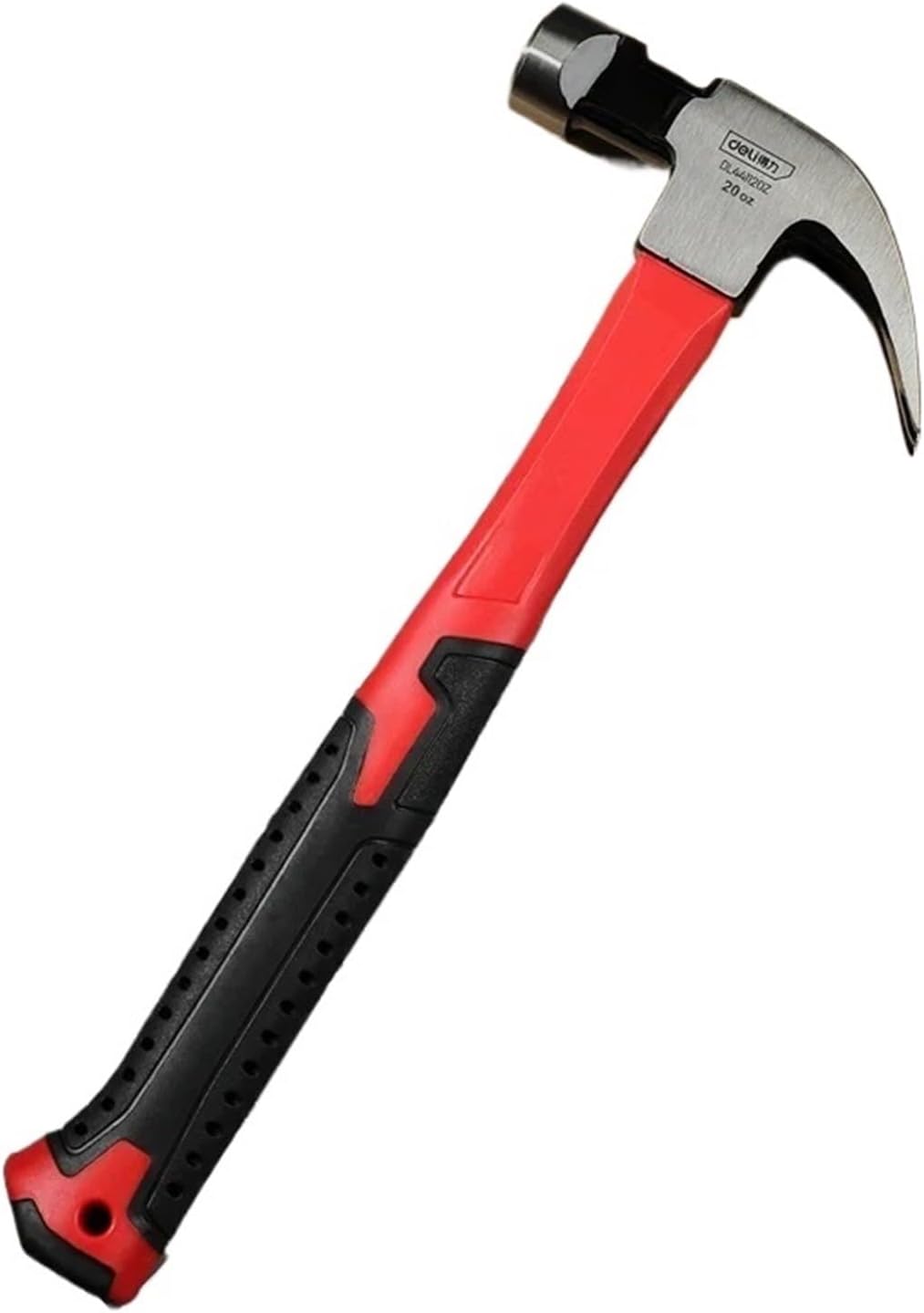 Claw Hammer Red Handle Claw Hammer with Card Slot Nail Multifunction Woodworking Hand Tools(Color 1)