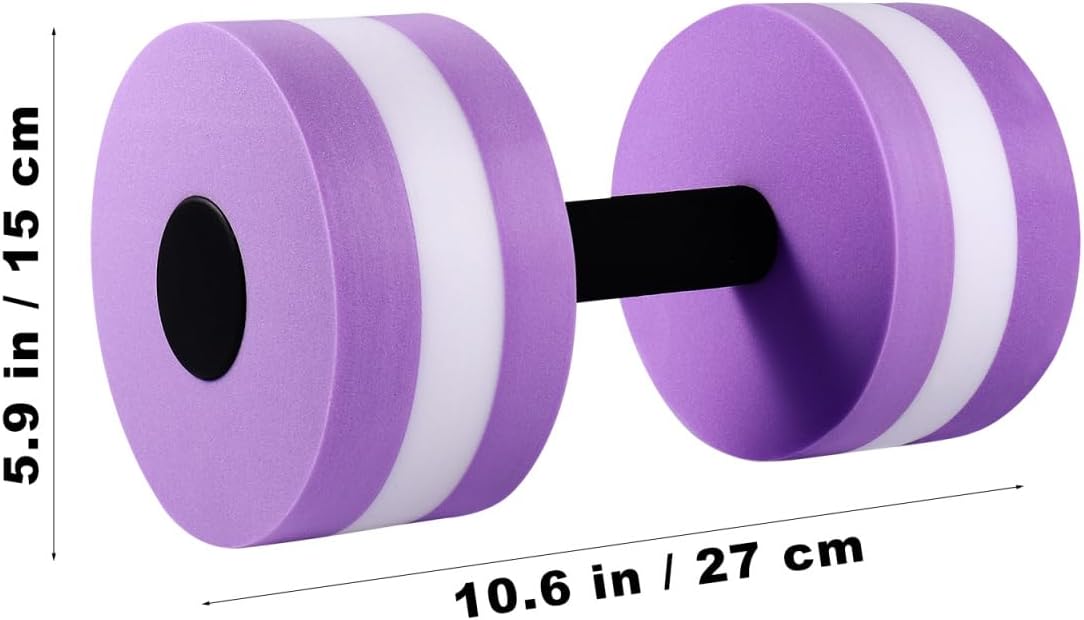 Gatuida 2Pcs Aquatic Dumbells Sports Water Weights Foam Pool Exercise Dumbbells for Pool Fitness Water Aerobics