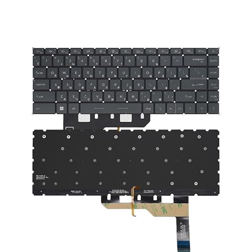 MSI Creator Z16 A11UET A12UX MS1571 V194222BK V203022AK ノートブック用 US/ロシア語バックライトキーボード(RU Grey Backlit)