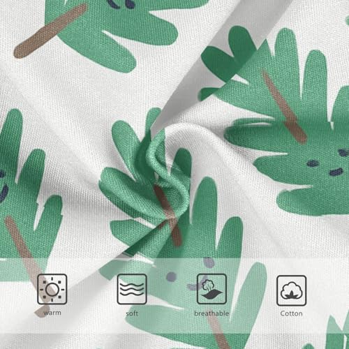 Christmas Pine Branches Pattern Elastic Waistband Girls' Panties Briefs Underwear for Kids in Sizes 2T,3T, 4T, 5T, 6Y and 8Y3