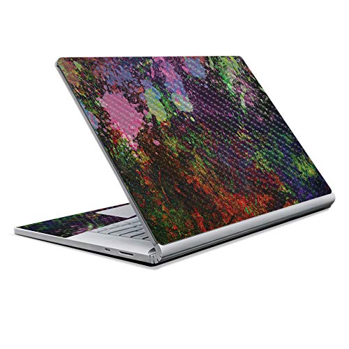 Image of MightySkins Carbon Fiber Skin for Microsoft Surface Book 2 13 inch (2017) - Paint Drip,Protective, Durable Textured Carbon Fiber Finish,Easy to Apply, Remove, and Change Styles,