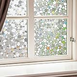 Window Film, Vinyl Clings, Stained 3D Decorative Stickers for Glass, Static Door Window Covering, Ti