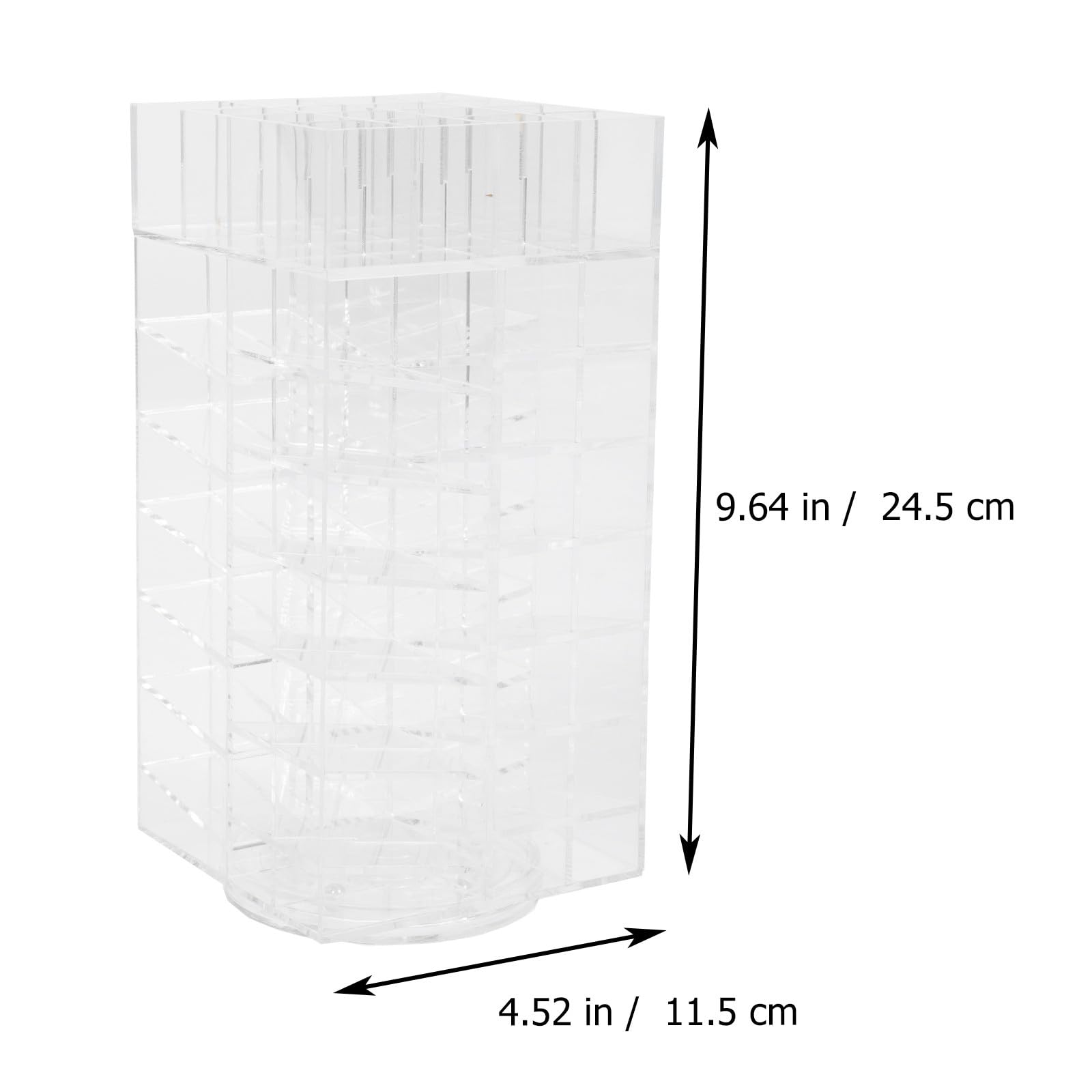 Generic Lippenstift und Abnehmbarer Lippenstift Organizer Acryl mit 64 Fächern Organizer Drehbarer Lippenstiftständer Praktischer Tisch für Zuhause und Schminktisch