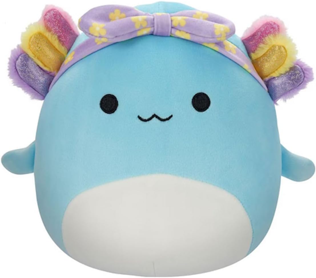 Squishmallows 8"" Irina The Axolotl with Headband, Medium, Blue