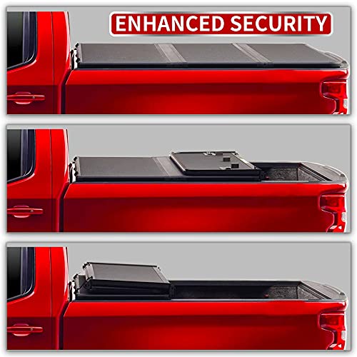 Pickupzone 5' Hard Fiberglass Tri-Fold Truck Bed Tonneau Cover Fits For 2016-2023 Toyota Tacoma (Does Not Fit Trail Special Edition With Storage Boxes) | Fleetside 5' Bed #TOP5