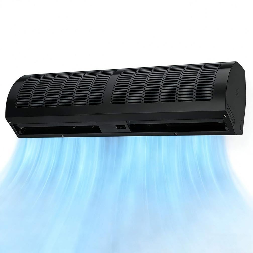 Cortina d'Aria per Porte, Ventilatori a Tenda Commerciali con 2 Velocità, Tende d'Aria a Parete Super Potenti per Uso Interno e Domestico