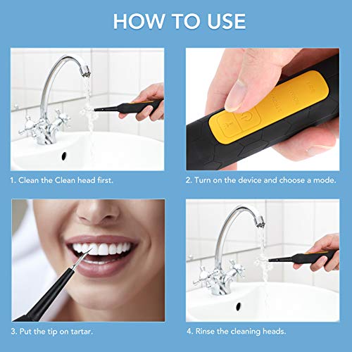 Electric Dental Plaque Calculus Remover Tool Kit - Tooth Scraper Tartar Removal Cleaner - Teeth Cleaning Kit with 2 Replacement Heads, Stains Plaque Remover with LED Display for Adult & Kids - Thumbnail 4