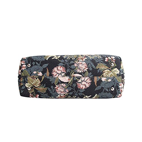 Signare Fashion Canvas/Tapestry Convertible/Shoulder/Hand Bag in Floral Peony Design4