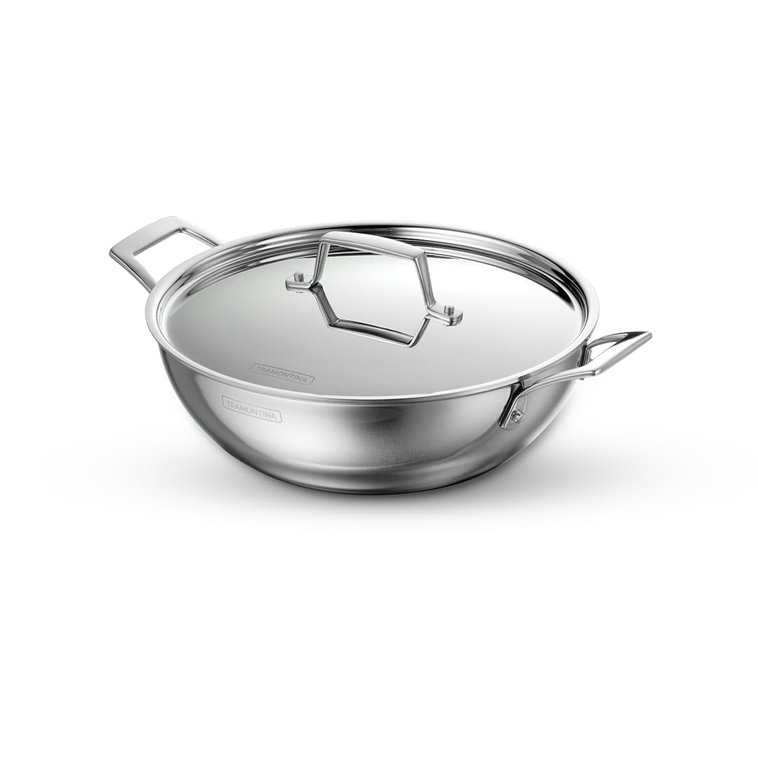 Tramontina Aeion Kadai - Stainless Steel Stir Fry Pan -10