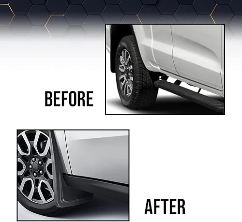 Miniatura 4 de PIT66 Juego de guardabarros moldeados para guardabarros compatible con Ford F250 F350 Super Duty 2008 2009 2010 con guardabarros