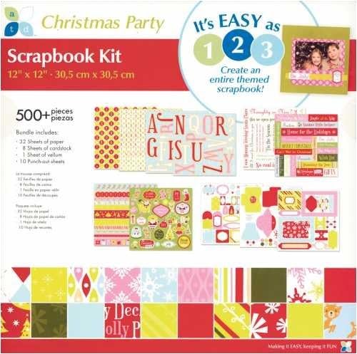 American Traditional Designs 12" x 12" Scrapbook Kit - Christmas Party 500+ Pieces
