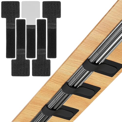 Luxshiny 40 piezas de bridas de nylon autoadhesivas con correas ajustables para gestión de cables bajo escritorio, clips reutilizables para organización de cables en escritorios y estanterías, oficina en casa miniatura 1