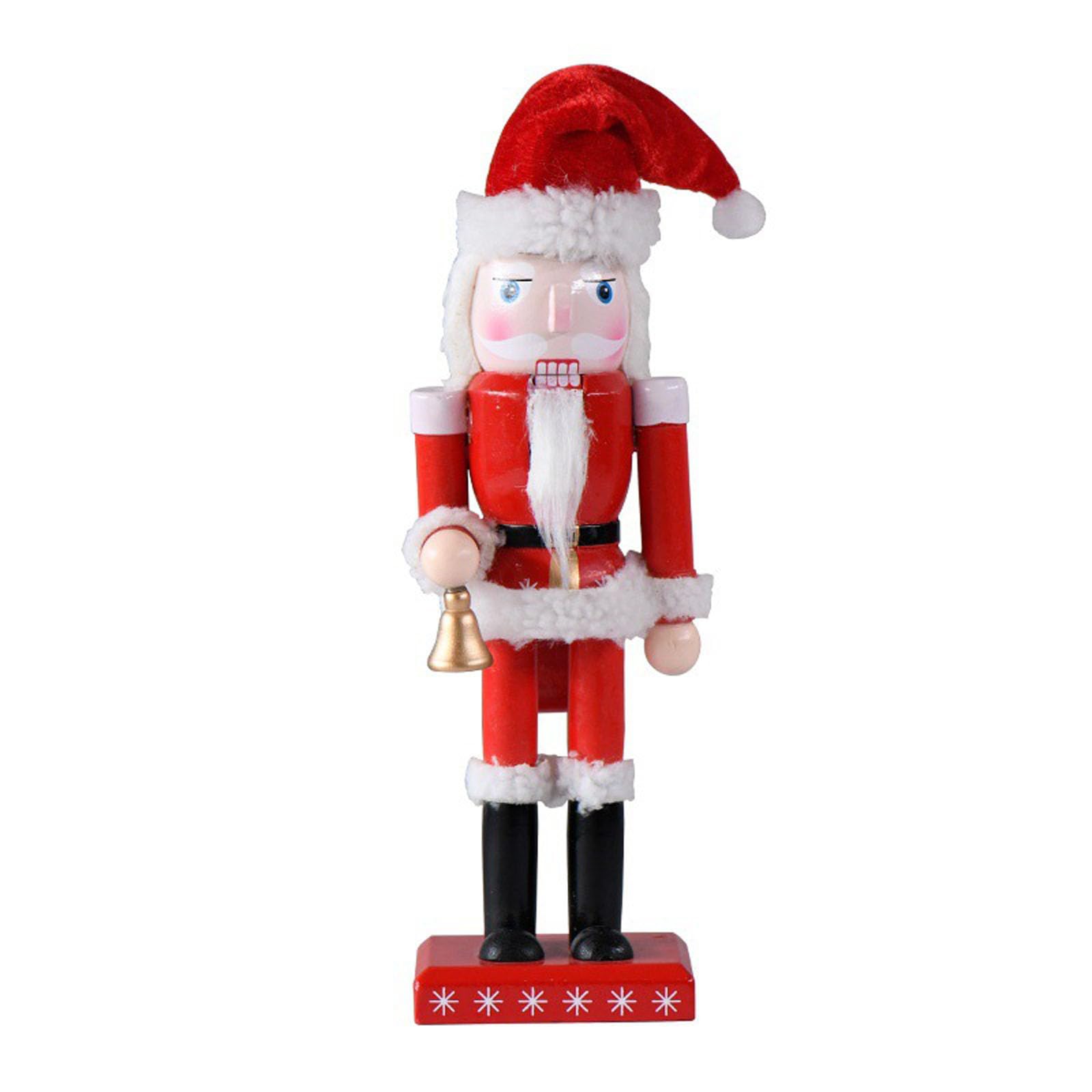 Buxuaaaa Wooden Santa Soldier Figures Christmas Decor for Indoor Tabletop Desktop Holiday Home Farmhouse Ornaments Christmas Soldier
