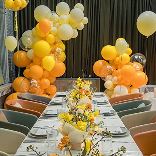 Image of 200pcs Yellow Balloons 5 Inch, Small Mini Latex Balloons for Party Birthday Baby Shower Anniversary Festival Arch Garland Decoration