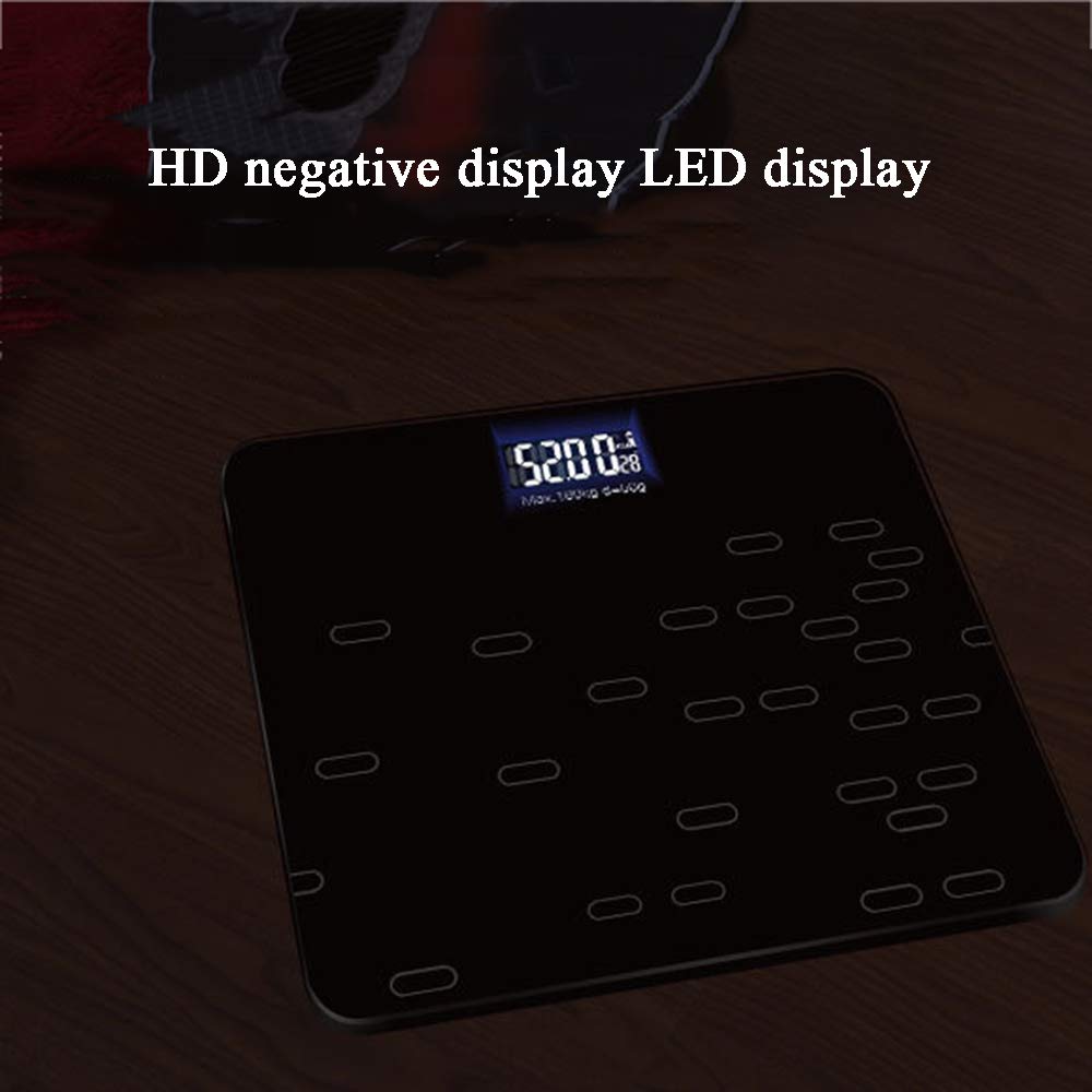 Bilance Bilancia da bagno digitale Bilancia pesapersone ad alta precisione con ampio display a LED, tecnologia Step-On, capacità 180 kg, design sottile, verde little surprise