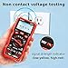 Multimeter 6000 Counts Digital Multimeter Auto Ranging TRMS AC DC Voltmeter Ohm Volt Amp NCV Diode Tester; Measures Voltage Current Resistance Temperature Frequency Buzzer with Test Leads, Probes