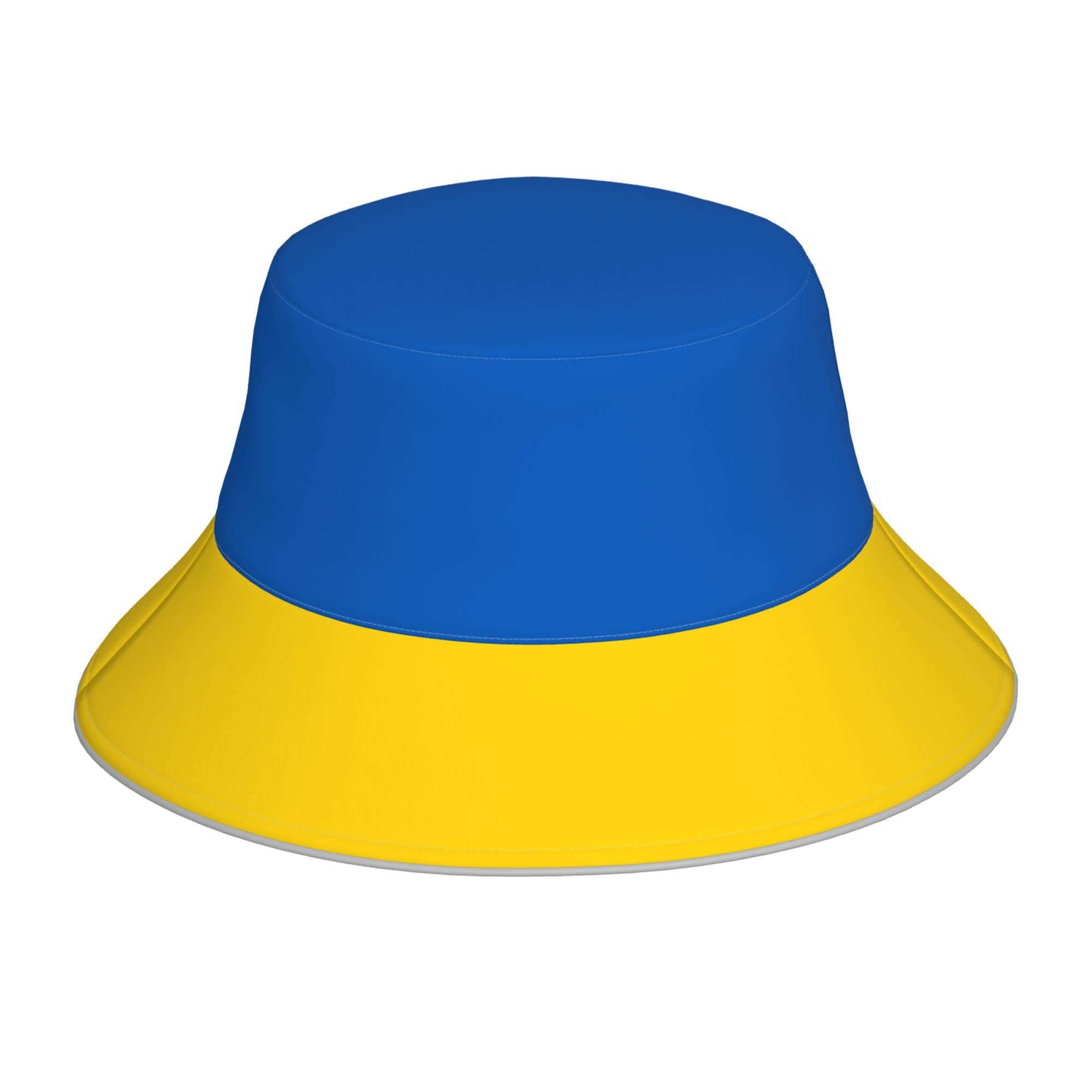 AOOEDM National Flag of Ukraine Bucket Hats Fashion Sun Cap Packable Outdoor Fisherman Hat for Women Men Teens Summer Travel Hat