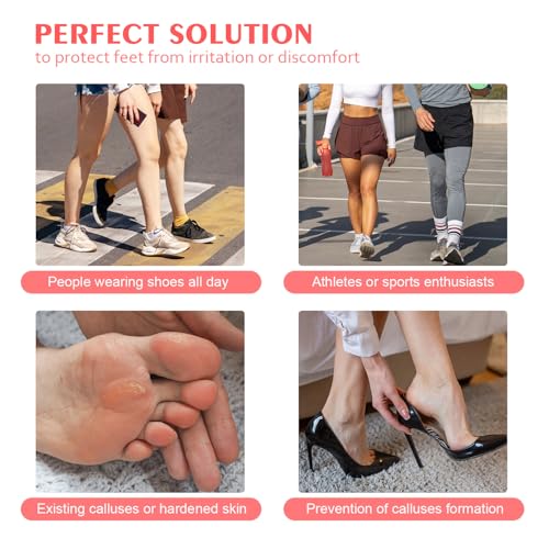 Image of Moleskin Pads for Blisters Feet - (Variety Pack) Blisters Bandages for Toes, Heel - Mole Skin Patch for Calluses, Bunion Prevention & Recovery - 9 Sheets (54 Pieces Total)