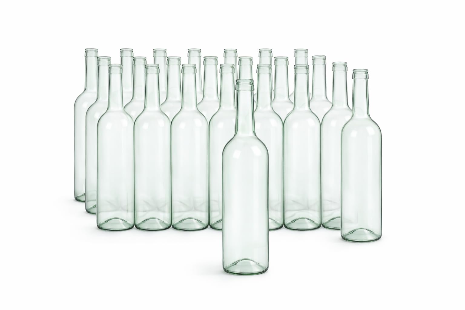 Botellas Cristal Vino 750 ml Blanca Transparente Pack 24 Bordelesa Reutilizables
