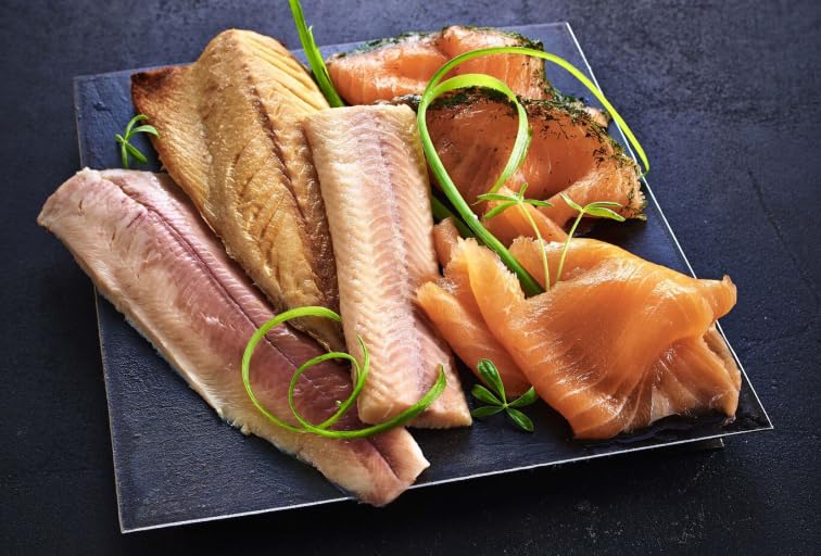 Räucherfisch Sortiment | 5 leckere Sorten | 500g | Beste Qualität | Räucherfischauswahl | delishopper