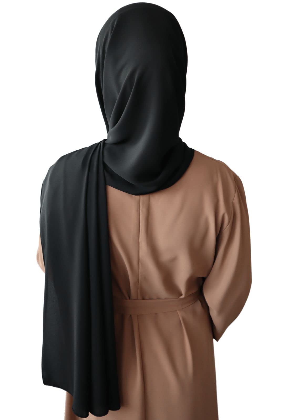 GenericOptimum Quality 100% Chiffon Hijab - Premium Fabric - Comfortable Breathable & Soft – Perfect Sized Opaque Hijab to Give You a Glamorous Look & Feel for your Occasional or Everyday Wear