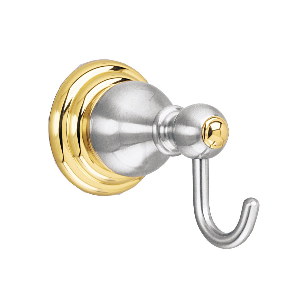American Standard 2821SSB Williamsburg Robe Hook, Satin Nickel and Polished Brass