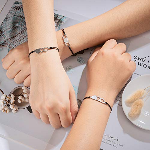 Image of Tarsus 2 /3 /4 /5 /6 Pcs Best Friend Bracelets Bff Matching Heart Bracelet