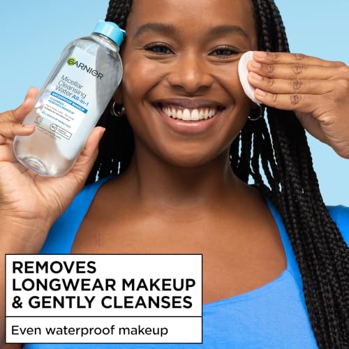Image of Garnier SkinActive Micellar Cleansing Water, For Waterproof Makeup, 3.4 Fl Oz