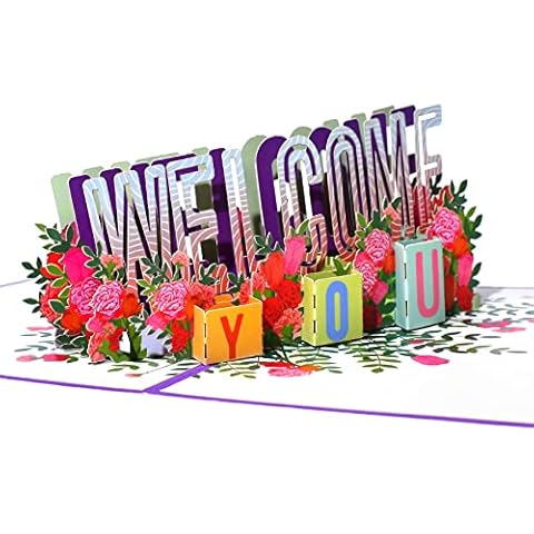 GREETING ART Welcome You Popup Card, Business Welcome Card,Welcome Greeting Card,3d Greeting Card for Guests,New Employees,Groups,Associations,Wedding,Churches,Staff Cover