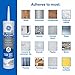 GE All Purpose Silicone Caulk, Clear, 10 fl oz Cartridge, 1 Pack - 100% Waterproof Silicone Sealant, Stronger Adhesion, Freeze & Sun Proof