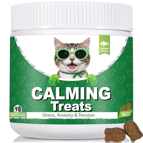 Bailey & Buddies Calming Cat Treats – 100% Natural Soft Chews to Reduce Stress, Fear & Aggression – Anxiety Relief for Cats of All Breeds & Ages – Soothes Nervous, Hyperactive & Stressed Cats