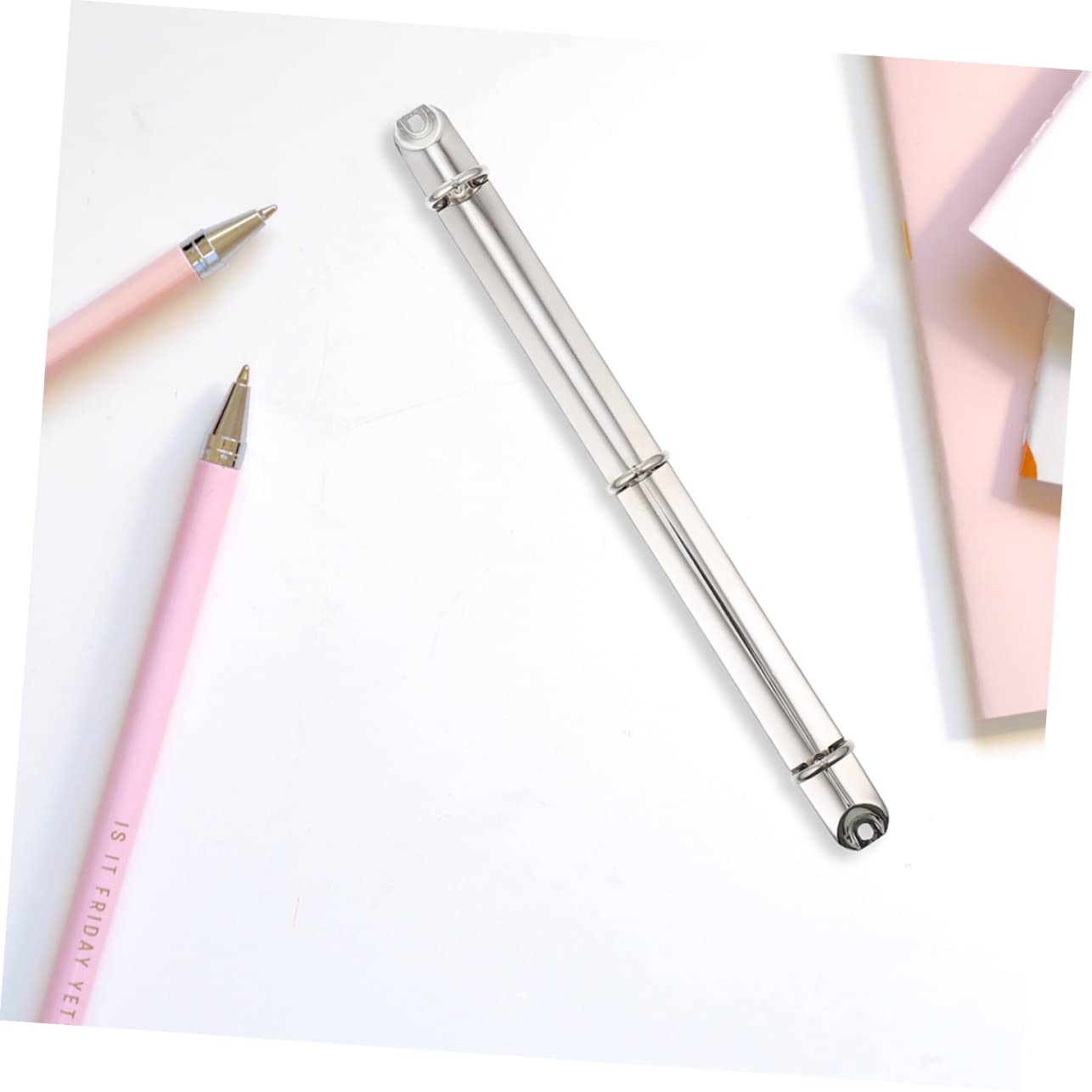 jojofuny 12 Set Legante Metallico Esposizione Chiave Sciolto Clip Ad Anello Raccoglitore A Fogli Mobili Anelli Di Legante A Foglie Sciolte Ferro Da Stiro Silver 2 Pezzi * 12