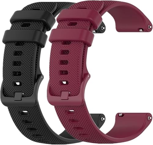 HUABAO - Correa de repuesto de silicona para reloj de 0.866in compatible con Fossil Gen 5 CarlyleGen 5 JuliannaGen 5 GarrettGen 5 Carlyle HR, correa