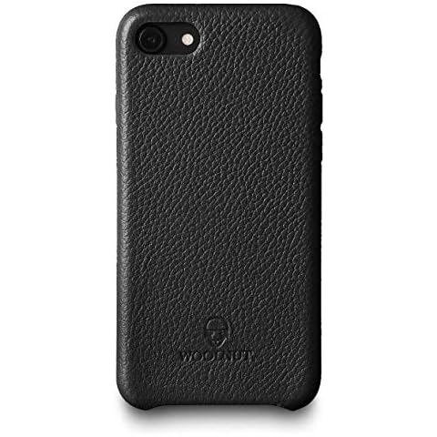 Woolnut Leather Case Cover for iPhone SE - Black Cover