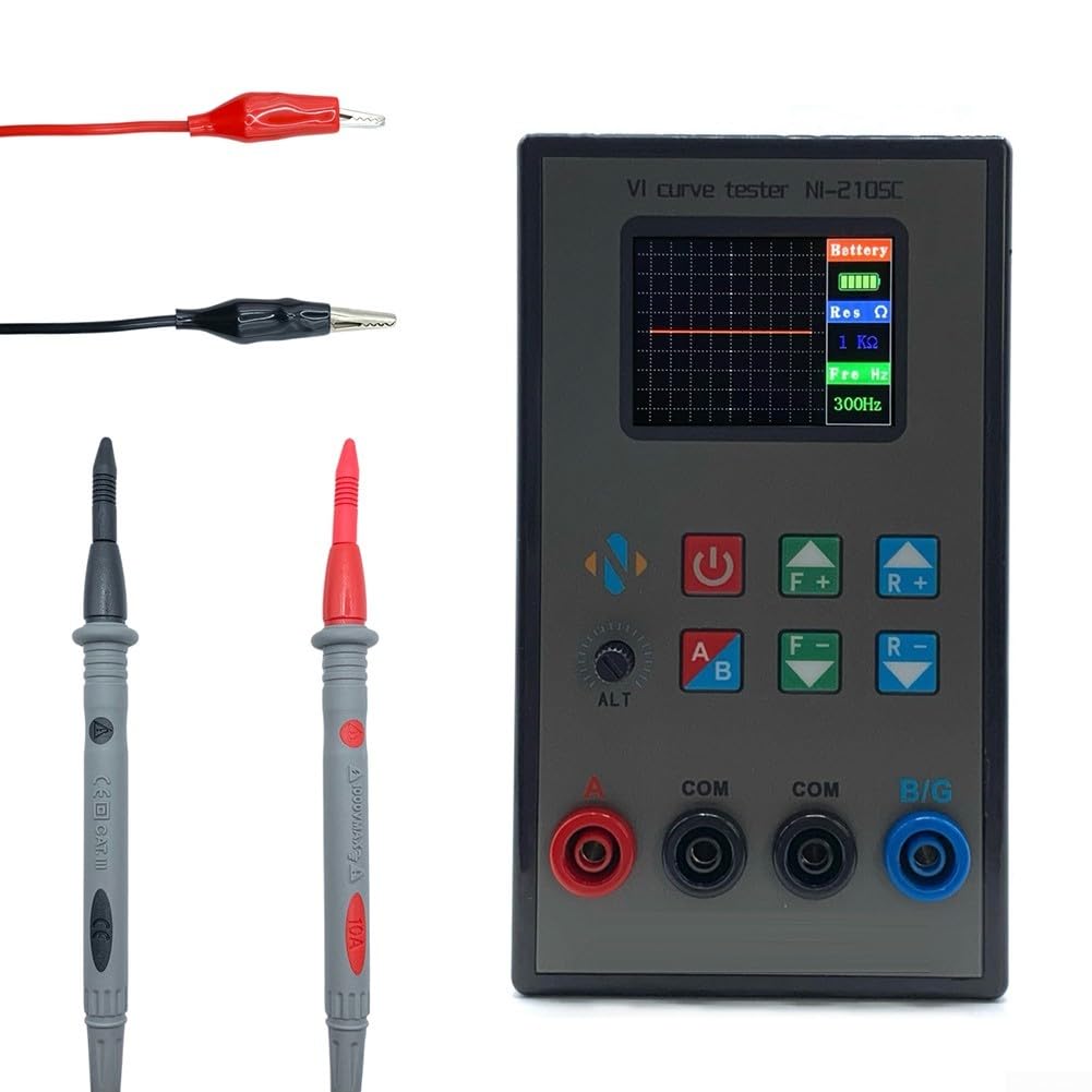 Dual Channel VI Curve Tester 2.0 Zoll Farbbildschirm 3000mAh für Batterie 18 für Frequenzstufen für elektronische Komponentenfehlerdiagnose