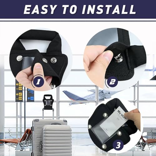 Convenient Luggage Handle Extender 7.5-Inch Extension for Carry-On and Suitcase Durable Nylon, Easy Installation, Suitable for All Travelers2