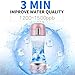 Hydrogen-Rich Water Bottle Hydrogen Alkaline Water Generator H2 Water Ionizer Machine 3 Mins Make Hydrogen Content Up to 600-1300 PPB 350ML(White)