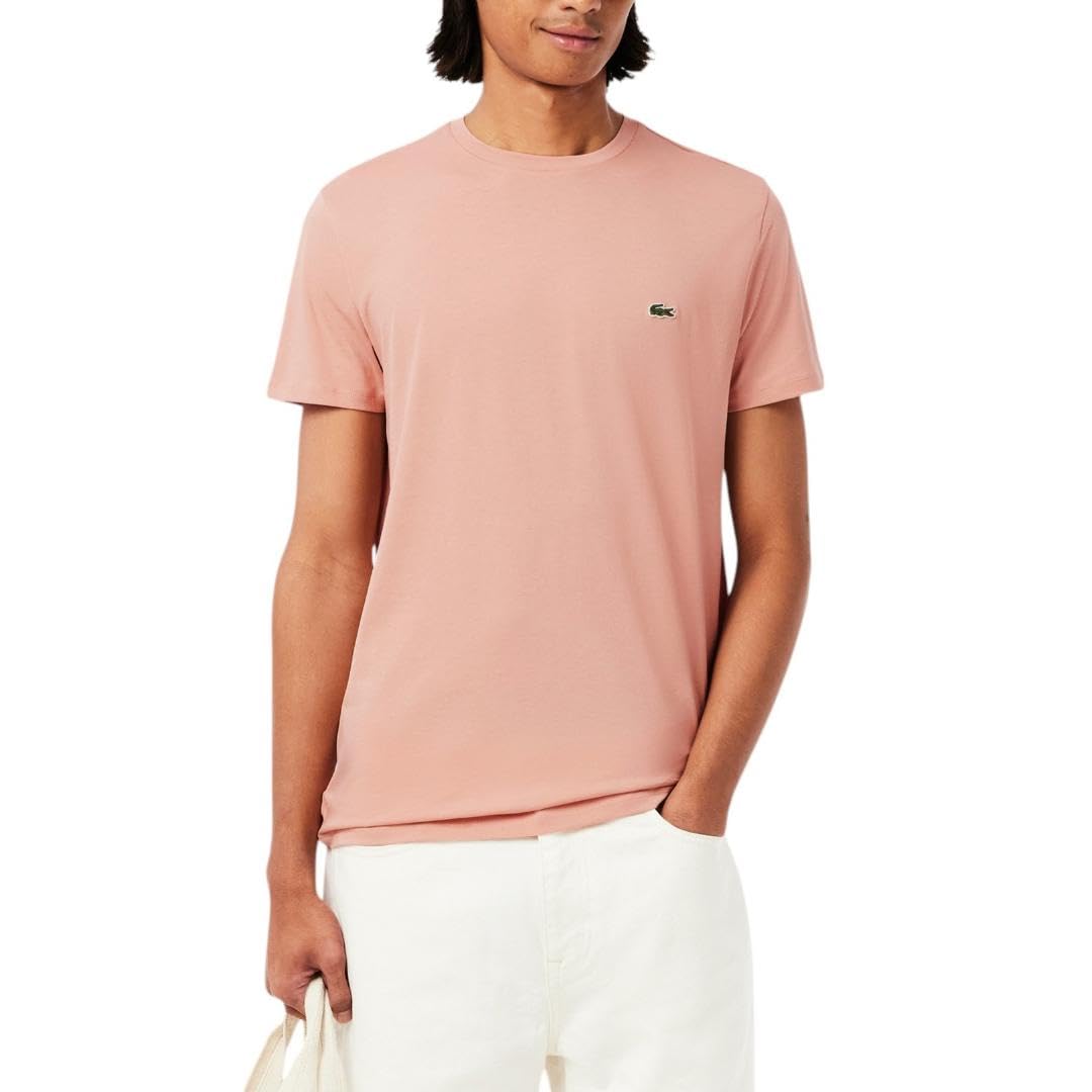 Lacoste Men's Short Sleeve Pima Jersey Crew Neck Tee