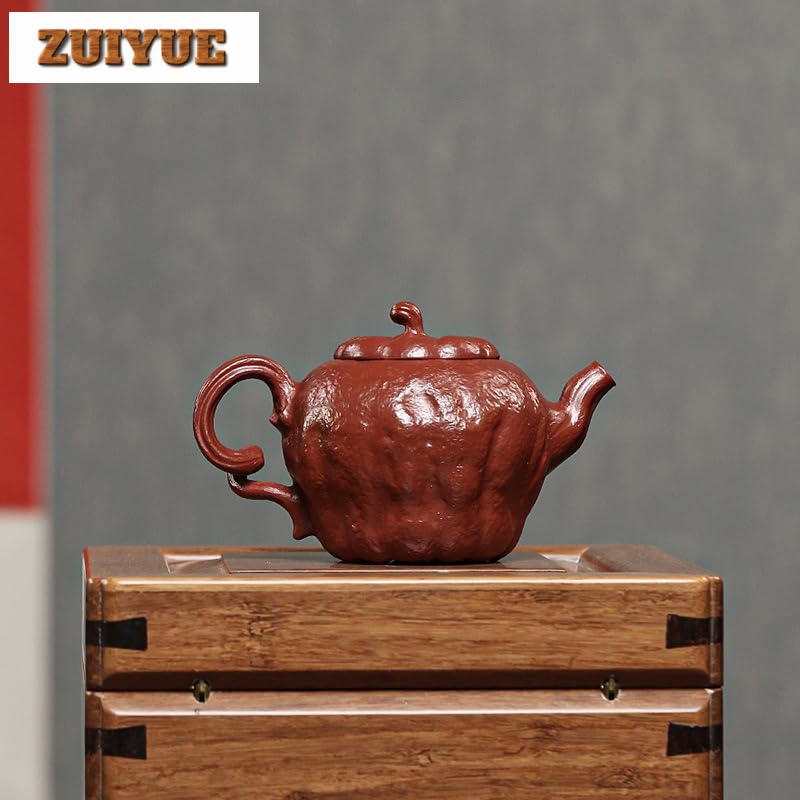 Tetera Infusiones Teteras de arcilla púrpura Retro de 200ml, tetera hecha a mano de barro de mineral crudo con infusor, juego de té Zisha, teteras artesanales, cafetera Teapot