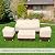 STARTWO Outdoor Waterproof Patio Furniture Covers 4-Piece Set for Chairs 32in, Loveseat 56in, Coffee Table 45in, Heavy Duty 600D, Beige