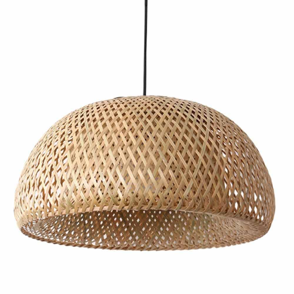 YANZHAOA Bamboo Pendant Lamp rattan Weaving Hand Knitted Bamboo Hanging Light Japanese Decorative Crafts Lamps Embedded Ceiling Lighting Antique Lantern For Bedroom, Living Room, Dining Room