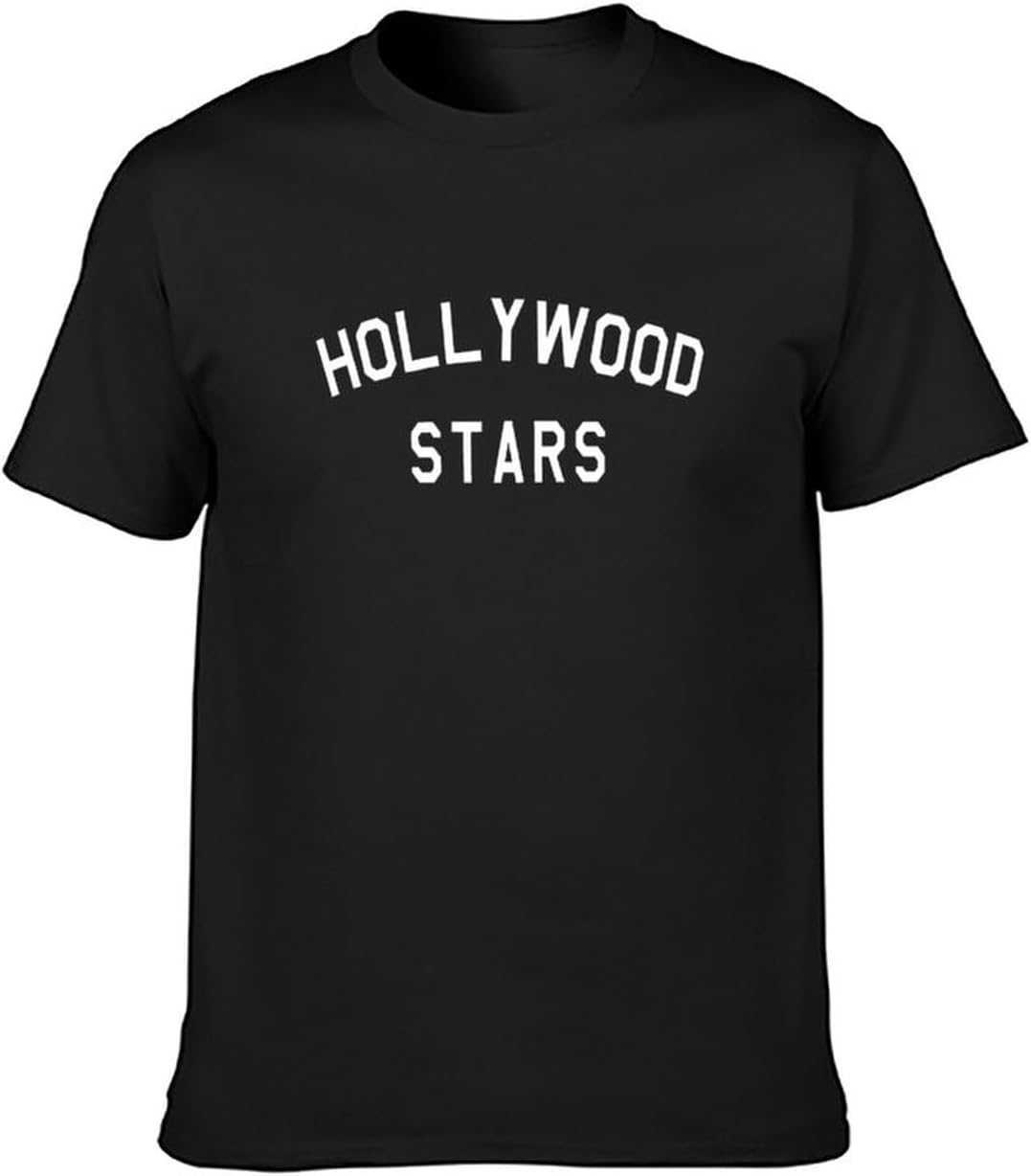 Roosty Hollywood Stars As Worn Vintage Men's Cotton T-Shirt Black Unisex Shirt Top